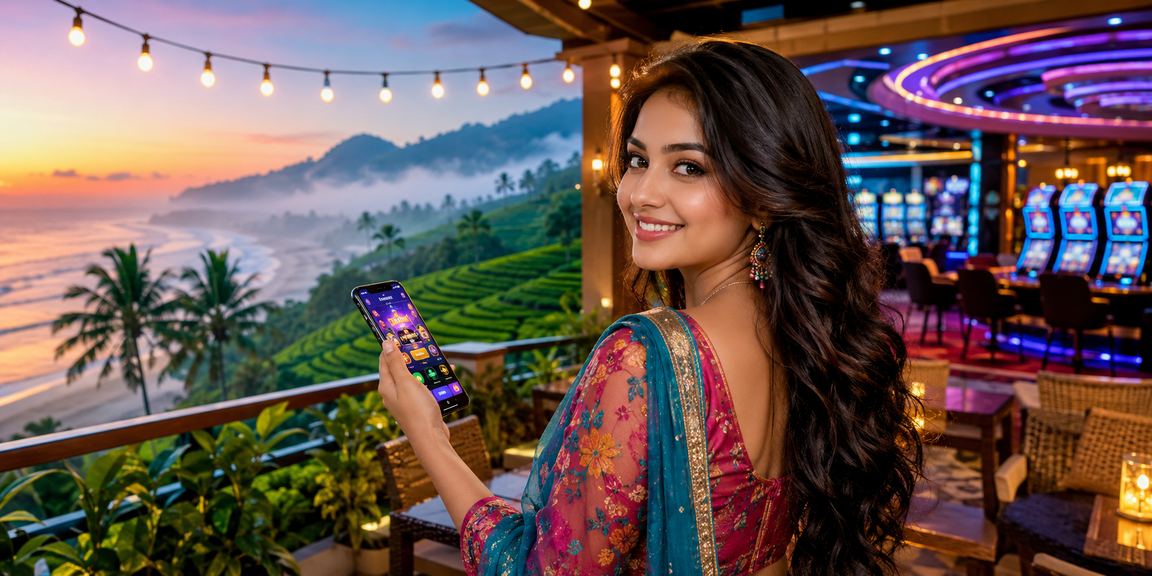 A member enjoying casino games on mobile amid nature in Cox's Bazar